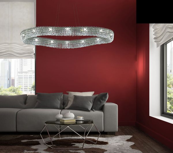 Colgante LED Ovalado12x3.3w L:1100 + H:1300 mm