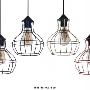 COLGANTE 1 LUZ TIPO VASIJA ÓXIDO LUX