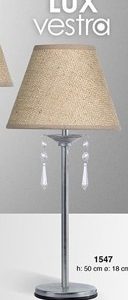 LÁMPARA DE MESA SIN ESFERA ZINC ARPILLERA LUX